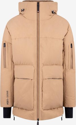 Moncler Lange Daunenjacke mit Kapuze Rauris
