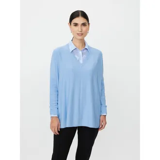 Masai MaFronia V-Neck Relaxed Fit Sweater in Placid Blue at Nordstrom, Size Xx-Large