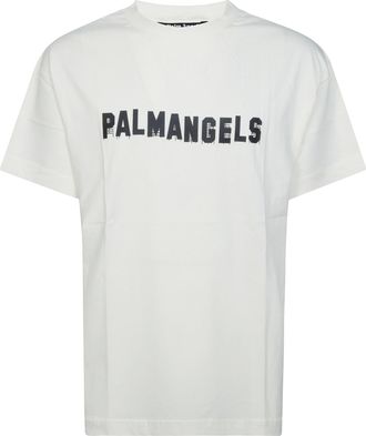 Palm Angels White Palm Hills Regular Graphic T-Shirt