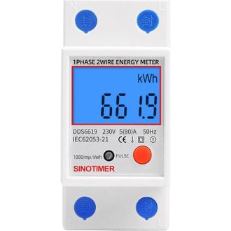 OEM Medidor El&eacute;ctrico Auxiliar Monof&aacute;sico, Certificado Mid, Modular De 45 A M&aacute;x., Tarifa &Uacute;nica, Pantalla Lcd