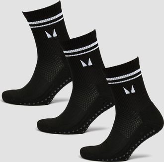 MyProtein Calcetines de pilates de MP (paquete de 3 pares) - Negro - UK 2-5