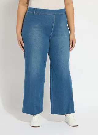 Lyss&eacute; Erin Hi Waist Wide Leg Denim Curvy