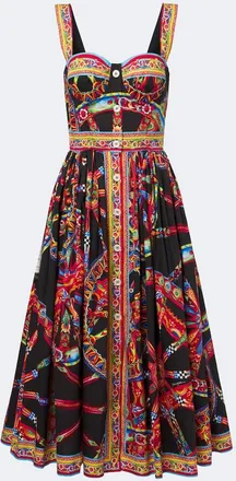 Dolce & Gabbana Carretto cotton poplin midi dress