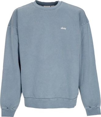 Obey Lichtgewicht Sweatshirt met Ronde Hals - Heren - Sweatshirts - Blauw - XL - Katoen - Hoodies & sweatvesten