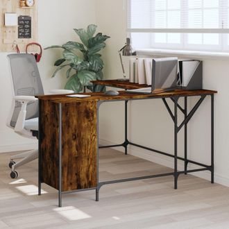 vidaXL Vidaxl - Escritorio Madera De Ingenier&iacute;a Roble Ahumado 141x141x75 Cm