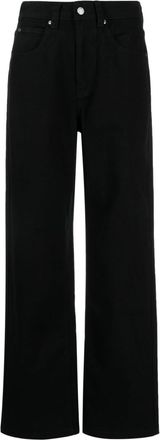 Izzue high-rise straight-leg jeans - women - Cotton - S - Black