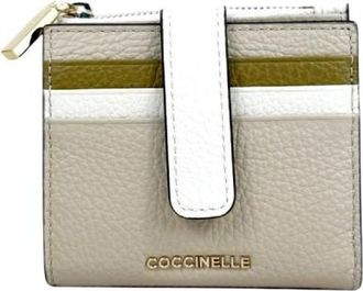 Coccinelle Metallic Tricolor Leather Cardholder - Dames - Portefeuilles - Veelkleurig - ONE Size - Leer - Accessoires