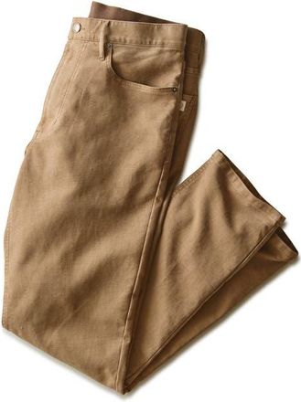 Marine Layer 5-Pocket Flex Terry Slim Fit Pants in Daisy Brown at Nordstrom, Size 30 X 32