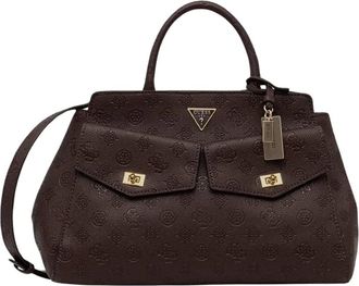 Guess Bolso Satchel Grande Blake - Bags - Mujer - Marr&oacute;n - ONE SIZE