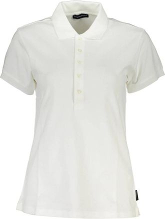 North Sails Wit Poloshirt met Korte Mouwen - Dames - Polos - Wit - XS - Katoen - Tops