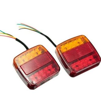 OEM Copertura Trasparente/copertura Rossa E Gialla Con Angoli Arrotondati, Fanali Posteriori A 20 Led Per Rimorchio, Luce Di Segnalazione Per Freno Di Cam