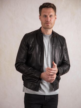 Lakeland Leather Mens Cotehall Jacket in Black - Size 44 (Chest)