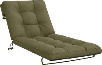 vidaXL Coj&iacute;n De Tumbona Vianen 100% Poli&eacute;ster Verde Oliva Vidaxl