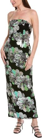 Milly Orion Velvet Floral Sequins Maxi Dress