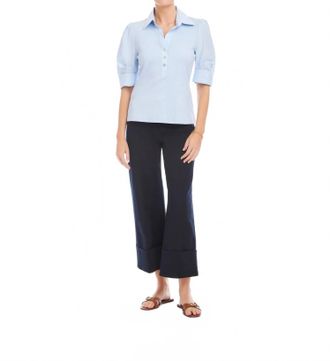 Fifteen Twenty Camden Henley Top In Light Blue