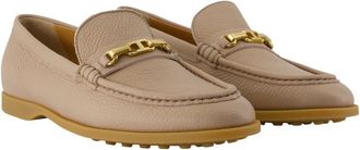 Tod's Womens Leather Calfskin Loafer Beige
