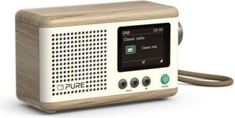 Pure dab+ Radio Classic Mini Portatile Digitale Crema, Legno