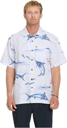 Quiksilver Fish On Short Sleeve Shirt in White at Nordstrom, Size X-Large