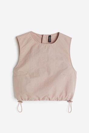 H&M Kurztop - Mattrosa
