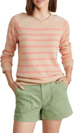 Vineyard Vines Cashere & Linen Boatneck Sweater in Oatmeal Heather at Nordstrom, Size Small