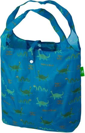 Eco Chic Lightweight Foldable Reusable Shopping Bag Water Resistant Tote Bag (Nessie Blue)