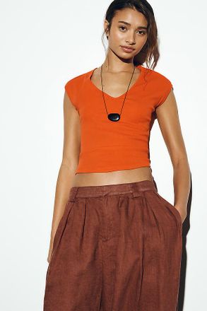 Maeve Betty V-Neck Short-Sleeve Tee by Maeve