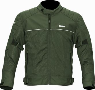 Weise Scout AA Certified Mesh Summer Armoured Motorcycle Jacket (UK, Alpha, 4XL, Regular, Regular, Olive)