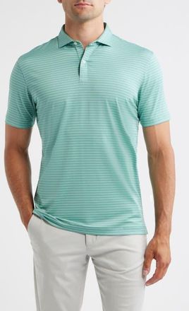 Johnnie-O Beau Stripe Performance Polo in Sublime at Nordstrom, Size Xx-Large
