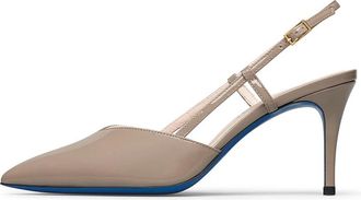 Loriblu Slingback - Dames - Pumps - Grijs - 37 EU - Leer - Schoenen