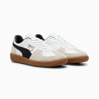 Puma Palermo Lederen Witte/Zwarte Sneakers