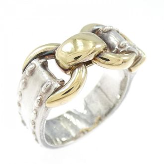 Herm&egrave;s Silver Silver 925 Band Ring (Pre-Owned)