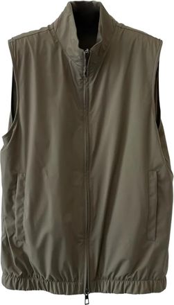 Loro Piana zip-fastening elasticated hem vest - Verde