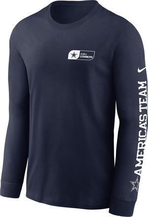Nike Dallas Cowboys Americas Team Essential Nike Mens NFL Long-Sleeve T-Shirt in Blue | NKAC41S7RD-YH5