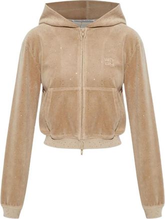 Alexander Wang Sweaters - Dames - Vesten met rits - Bruin - S - Hoodies & sweatvesten