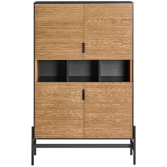 SoBuy SoBuy HFSB03-SCH Kitchen Sideboard, Kitchen Cabinet, Kitchen Hutch, Storage Cabinet for Kitchen, Dining Room, Living Room, with 3 Open Compartments