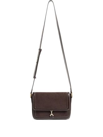 Mani&egrave;re De Voir Misha textured logo-Eiffel crossbody bag - Brown