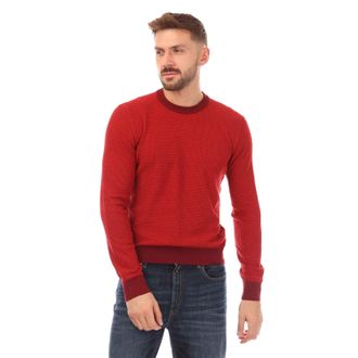 HUGO BOSS Heren Kapoko gebreid katoenen sweatshirt (Rood)