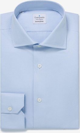 Giampaolo Lang&auml;rmeliges Hemd aus Hahnentritt-Baumwolle