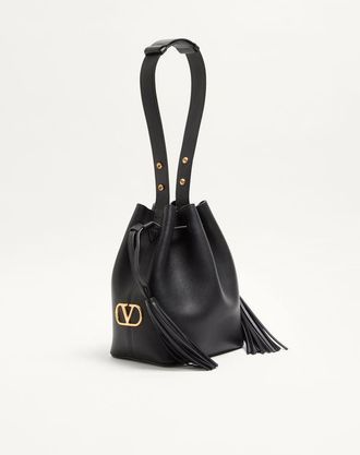 Valentino Garavani Borsa A Secchiello Media Valentino Garavani So Seau In Pelle Donna NERO UNI