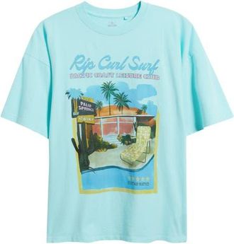 Rip Curl Pacific Coast Leisure Club Graphic T-Shirt in Light Sea Blue at Nordstrom, Size Xx-Small