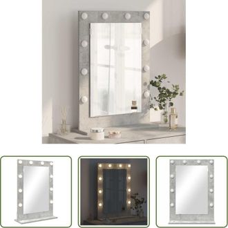 vidaXL Specchio da bagno - Specchio da Vanit&agrave; Rettangolare Grigio cemento 70 x 50 x 18 cm
