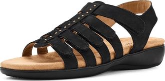 Trotters Riki Studs Sandals Womens Sandals Black Nubuck : 10.5 N (AA), Leather