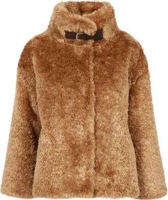 Herno Zachte Faux Fur Jas - Dames - Jassen - Beige - S - Katoen - Jassen