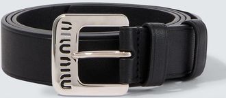 Miu Miu Logo leather belt
