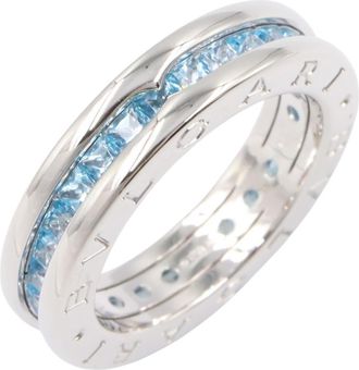 Bulgari Silver Blue White Gold (18K) Band Ring (Pre-Owned)