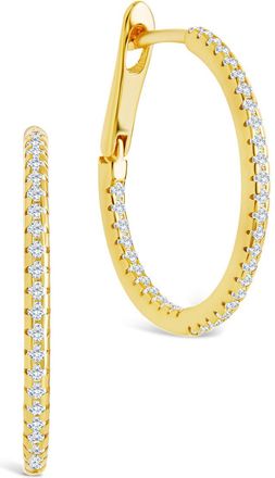 Sterling Forever Sterling Silver Lilia CZ Infinity Hoops