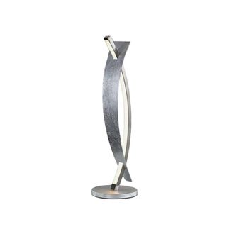 Lucande L&aacute;mpara de mesa led de metal plateado