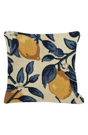 R16 Home Lemon Vine Accent Pillow in Cream Blue at Nordstrom Rack, Size 18X18
