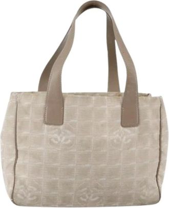 Chanel Pre-owned Handbags, female, Beige, Size: ONE SIZE Pre-owned Nylon Handbag
