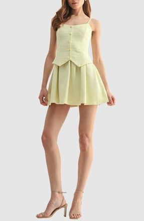 Lush Waistcoat Short Dress in Light Yellow at Nordstrom Rack, Size Medium